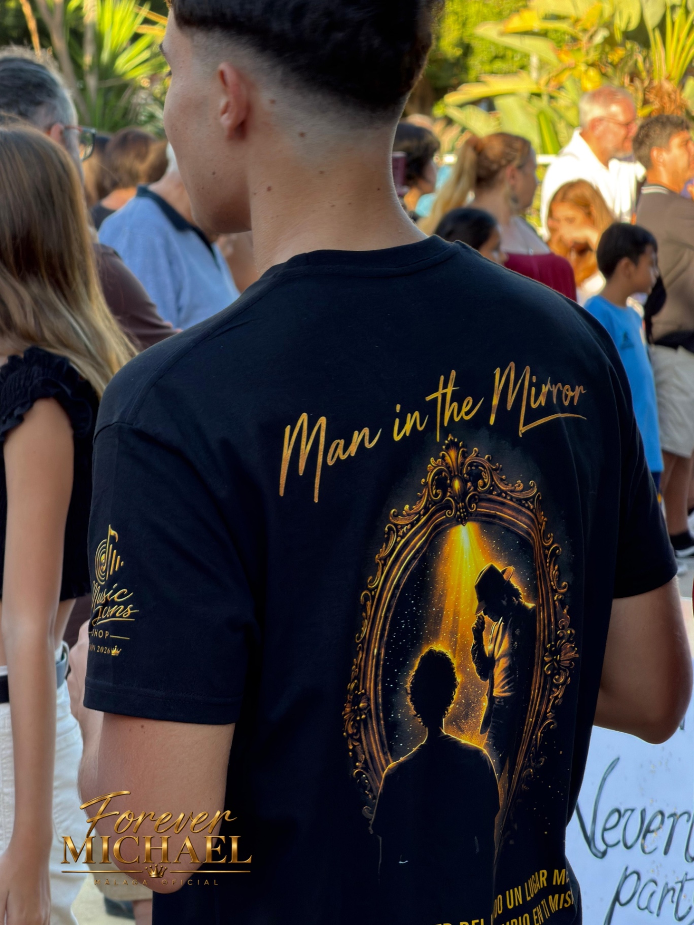 Camiseta Man in the Mirror en el evento